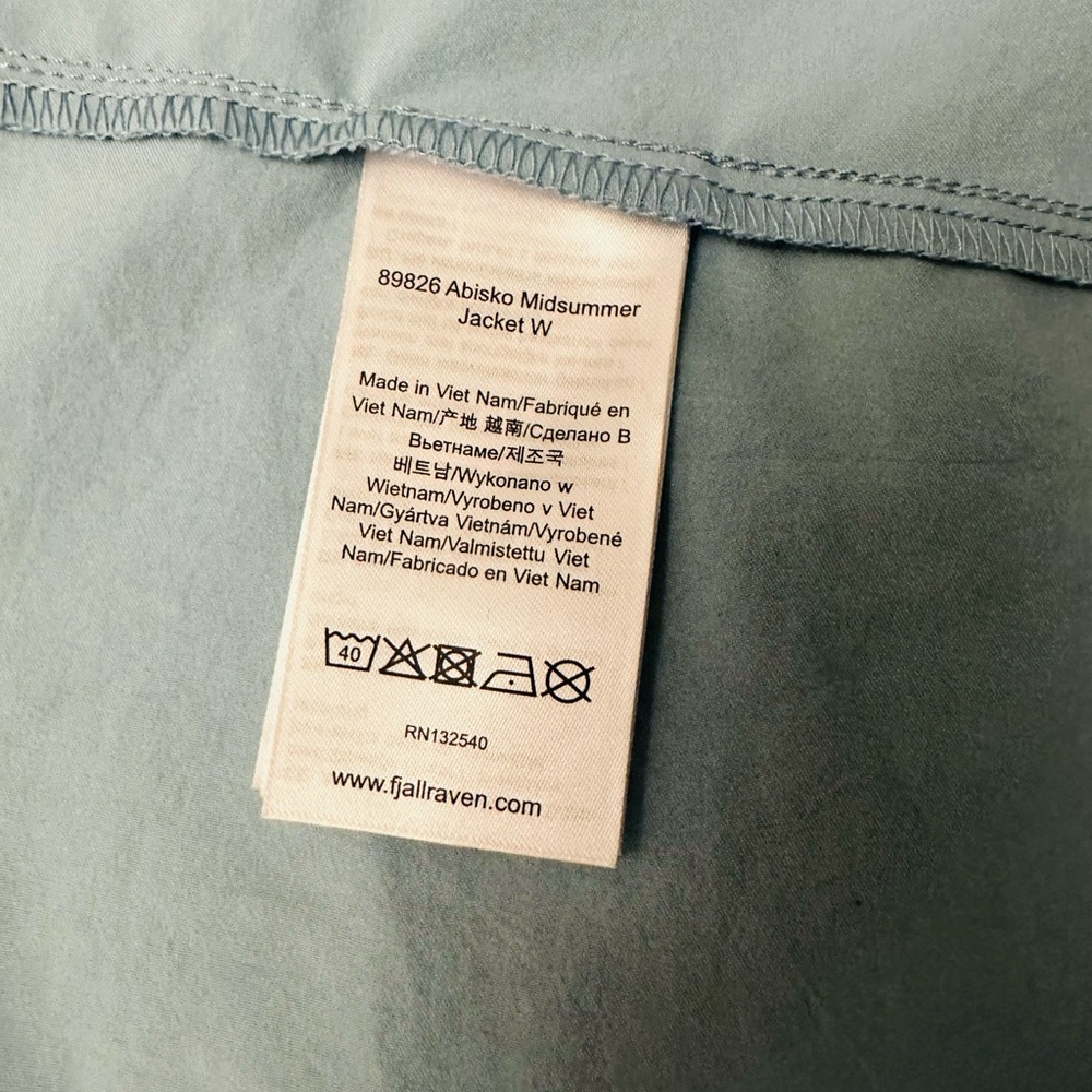 Fjallraven Women's Abisko Midsummer Jacket Light Blue Medium - Picture 11 of 12